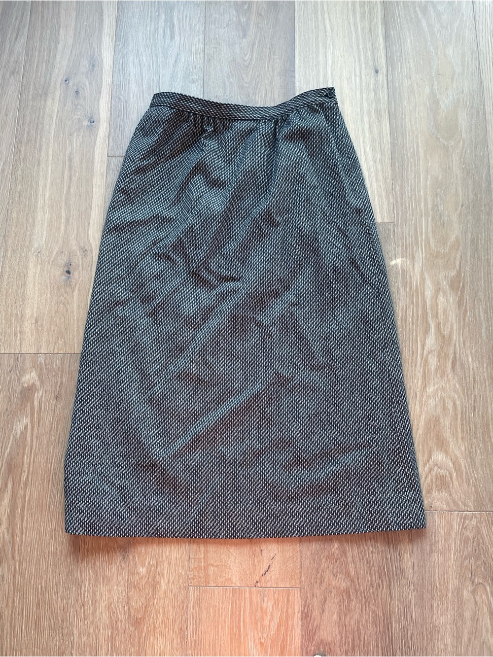 Vintage Pendleton Classic Column Skirt Black & White 1990s